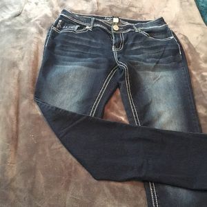 Embellished ankle jeans