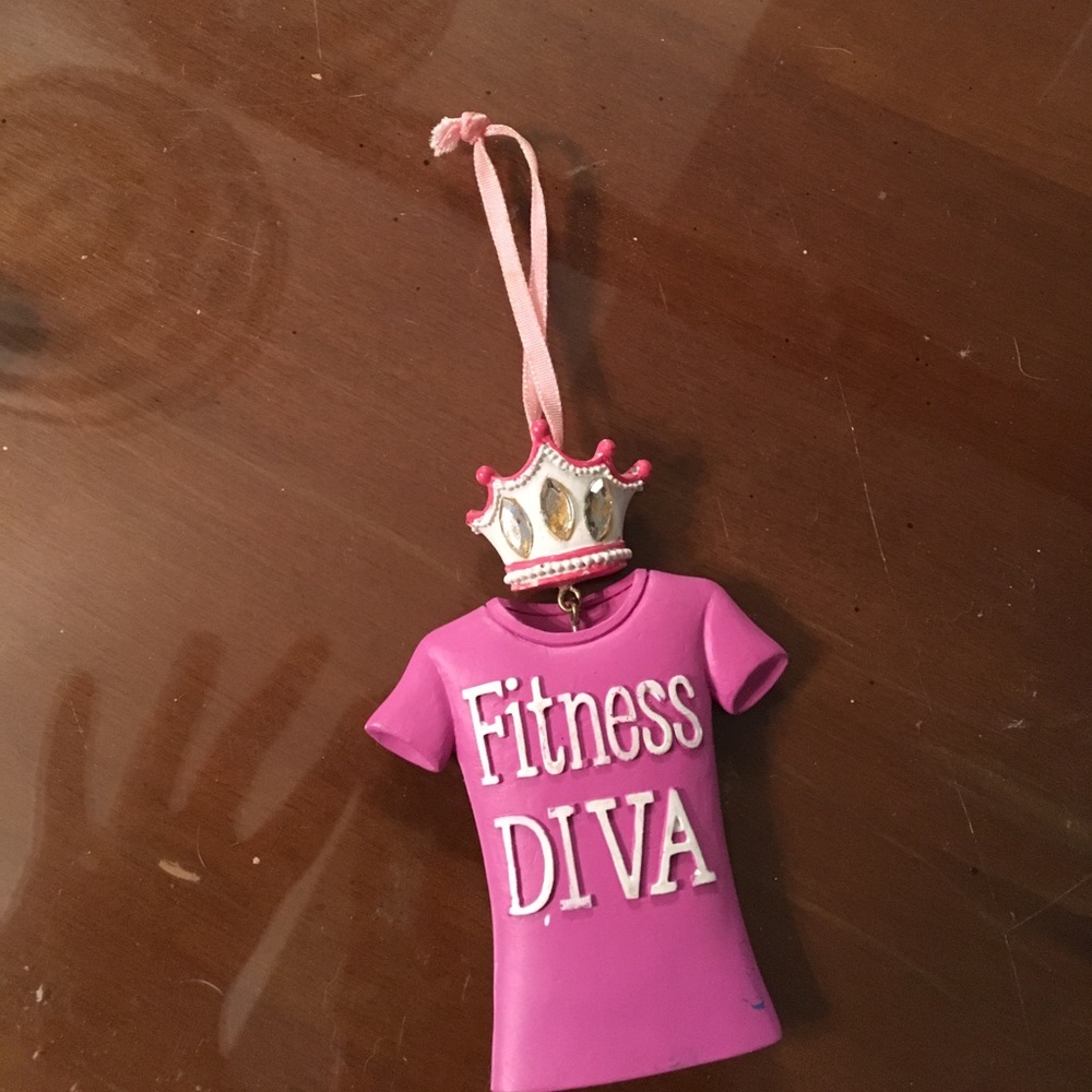 Hand made fitness diva Christmas ornament