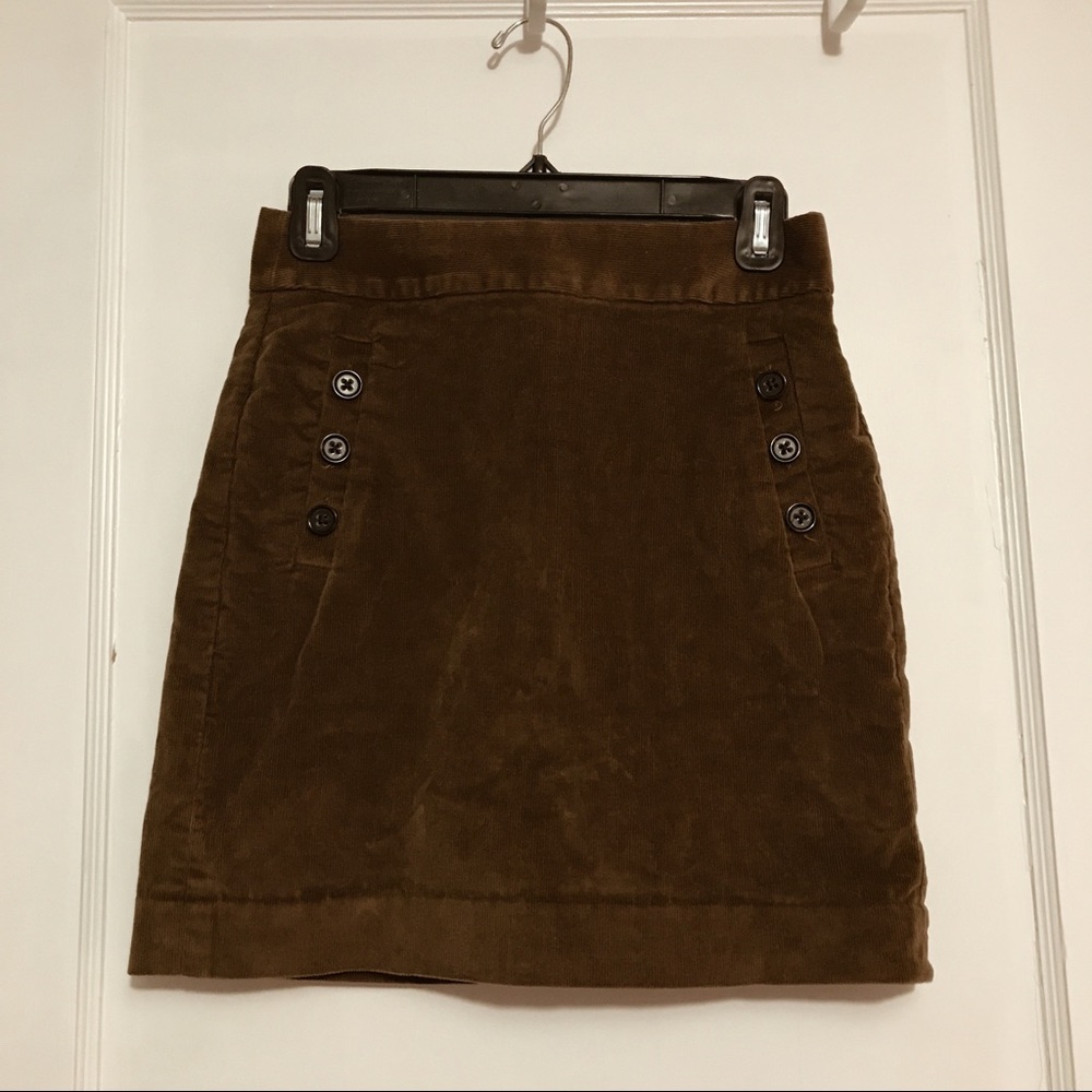 Banana Republic Brown Corduroy Skirt