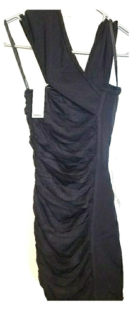 Black stretch cocktail dress