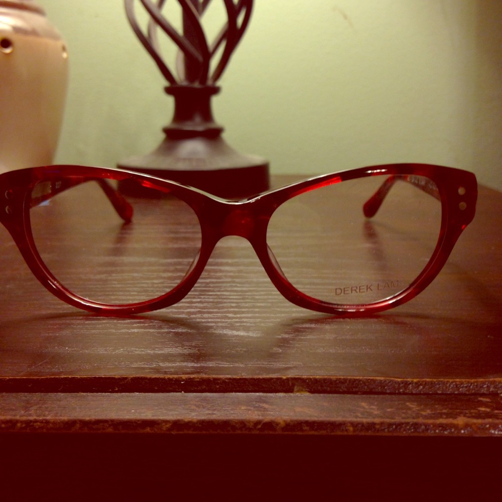 Derek Lam Red Cat Eye Glasses Frames