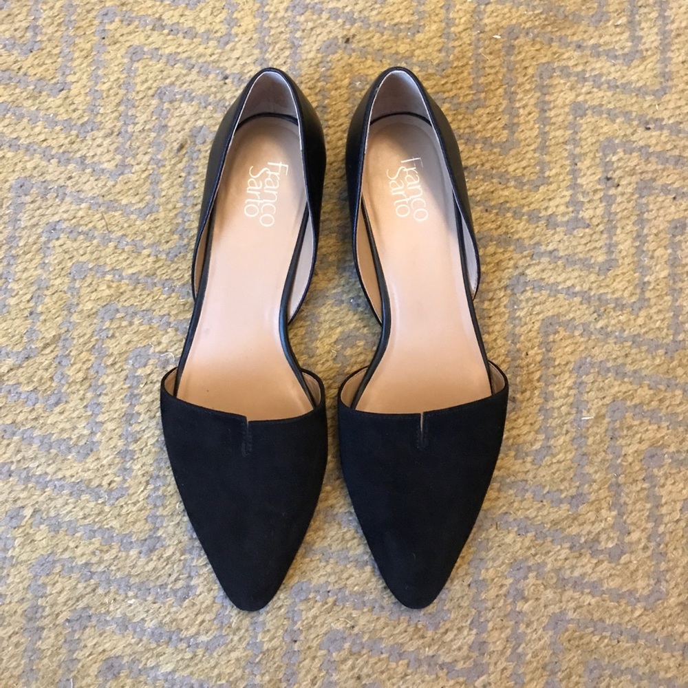Franco Sarto D'Orsay black flats