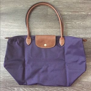 Longchamp Le Pilage Large Nylon Tote in Bilberry