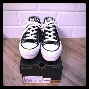 Converse platform sneakers black