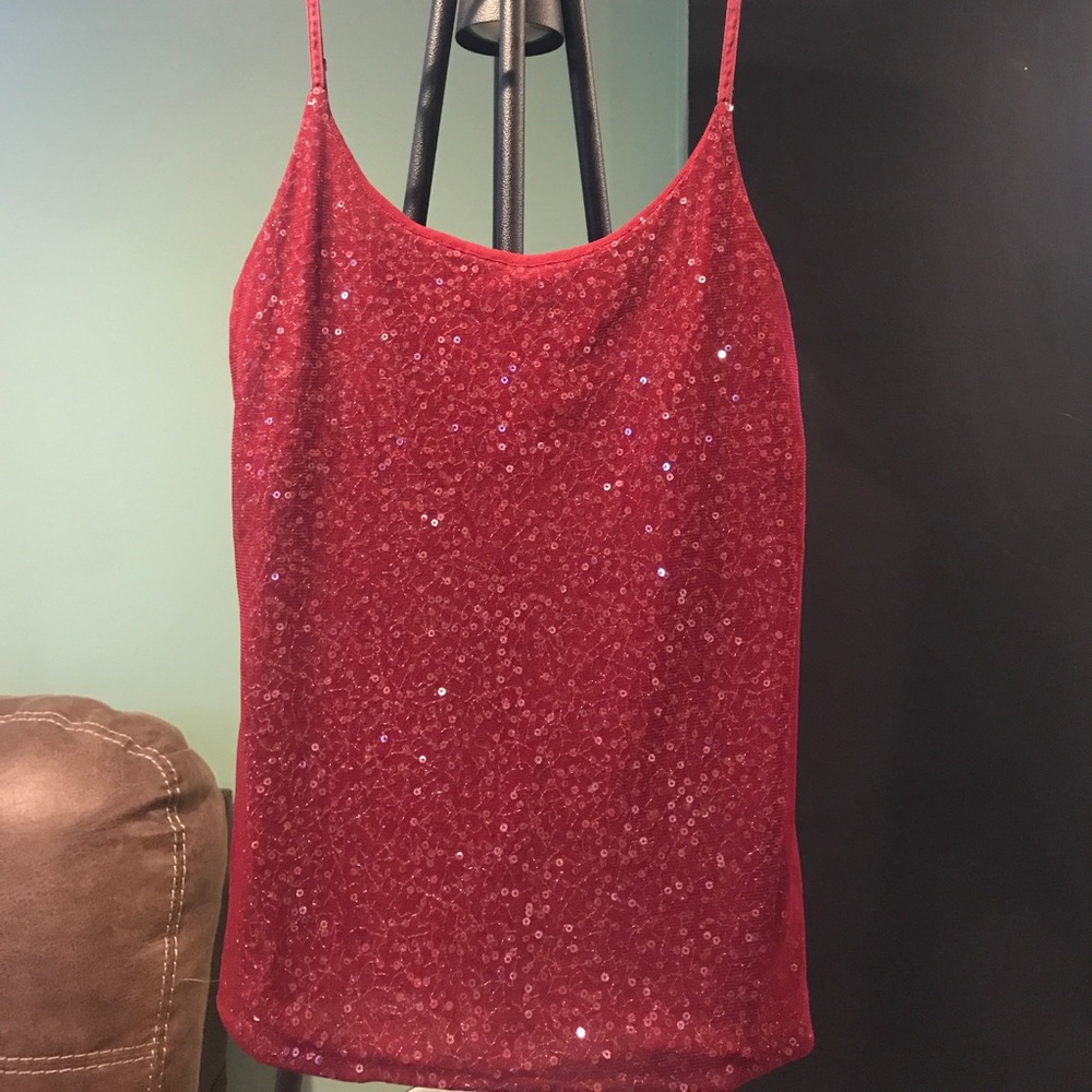 The Limited Sequined Spaghetti Strap Top