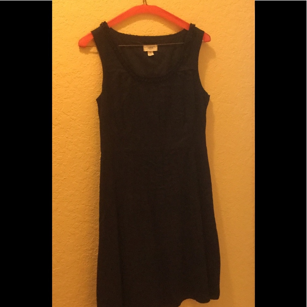 Lands End Canvas Classic Navy Sleeveless Dress Size Party Wedding Office 6