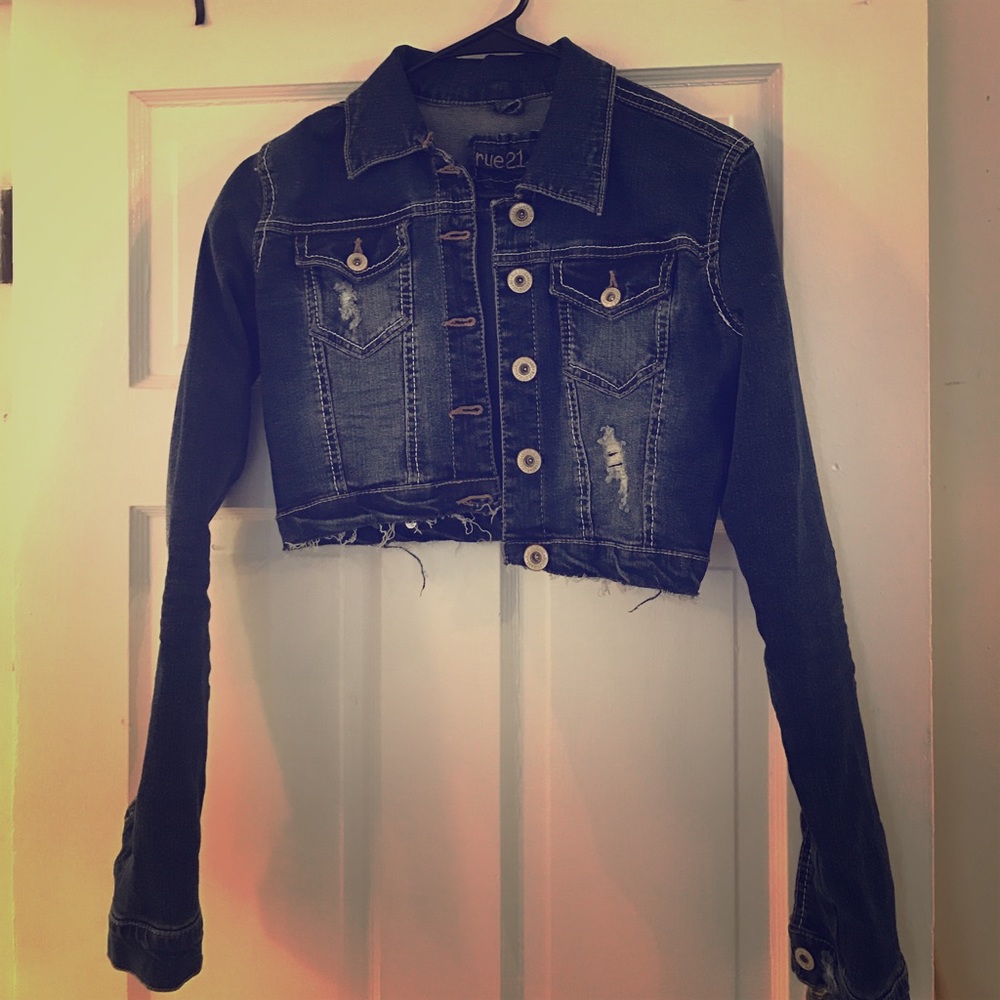 Crop top jean jacket