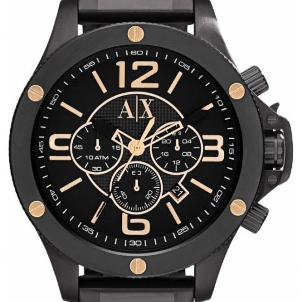 Armani Exchange AX1513 Chronograph Black Watch NWT
