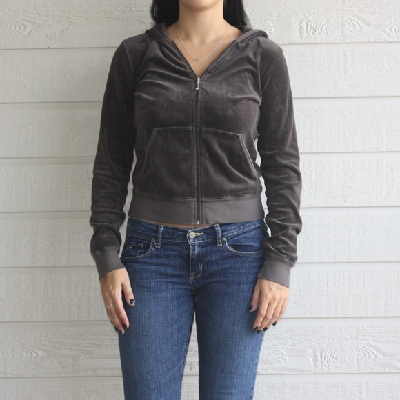 [juicy couture] • Zip Up Velour Sweatshirt - Picture 1 of 6