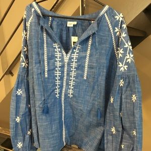 Brand new with tags, Gap embroidered top.