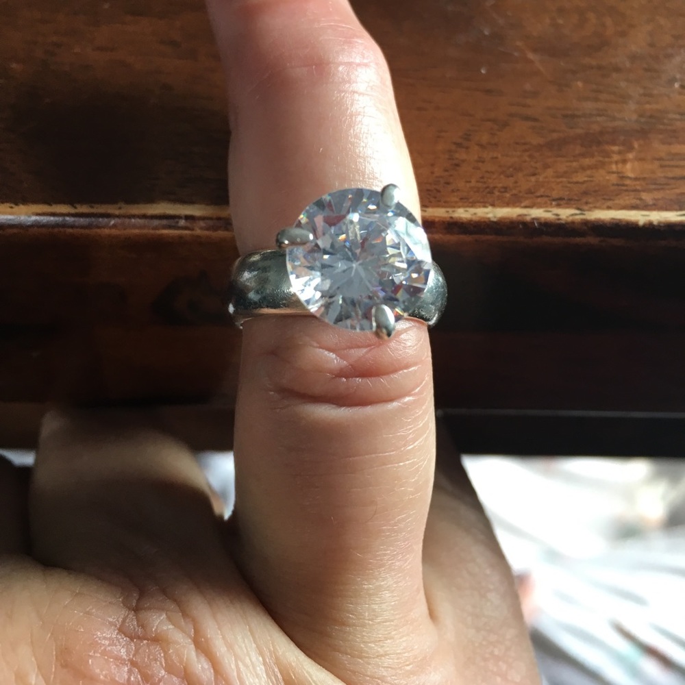 Cubic Zirconia Sterling Silver Ring
