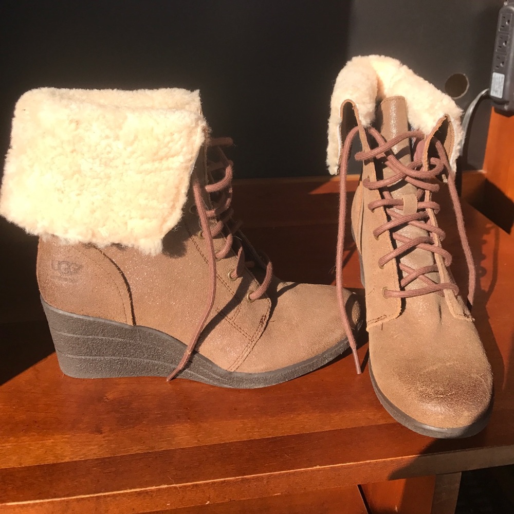 UGG Fleece-lined Heeled Boot