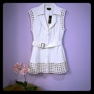 Bebe cage sleeve dolman vest/jacket