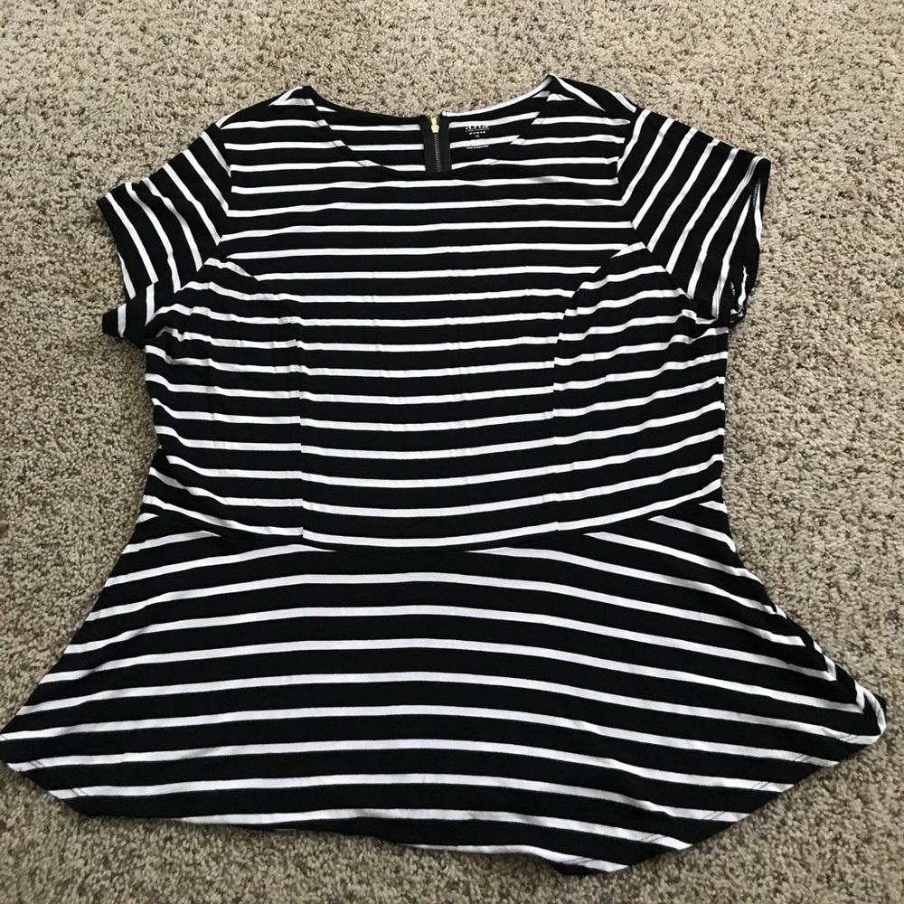 Black and White Peplum top
