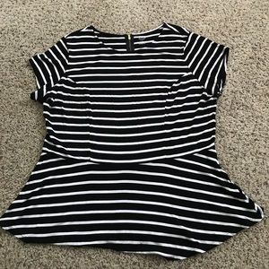 Black and White Peplum top