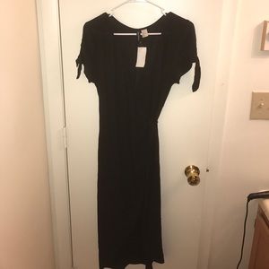 Black wrap dress