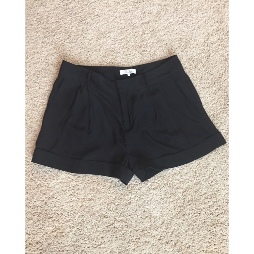 Parker black cuffed shorts