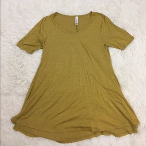 Lularoe perfect tee mustard yellow size XXS