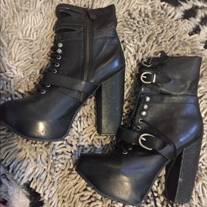 Miista rocker platform leather boots