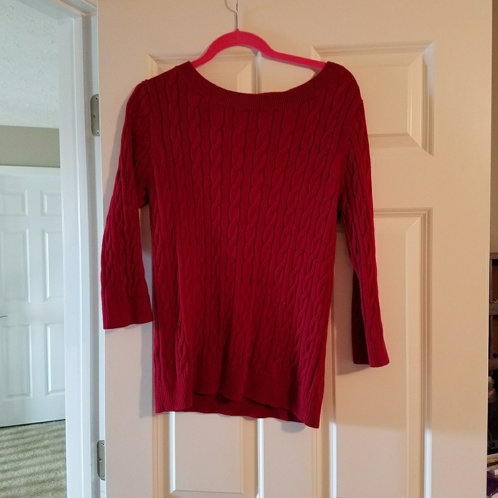 Red loft sweater