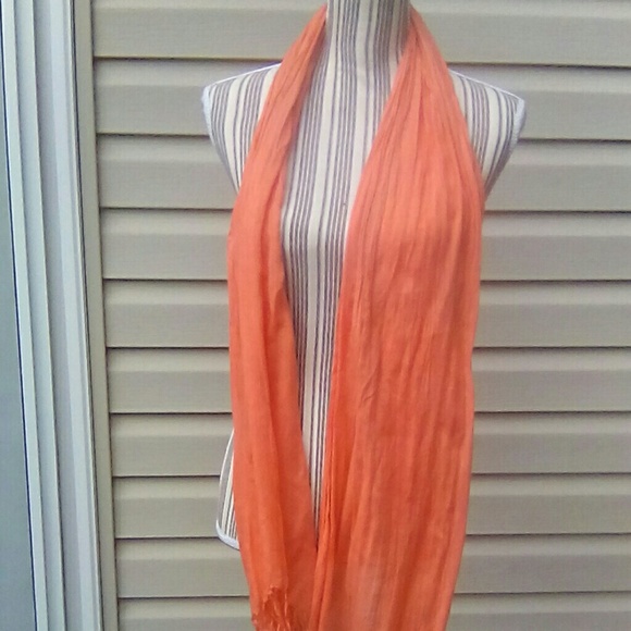 Accessories - 🤑Designer Tangerine Color Scarf EUC🤑