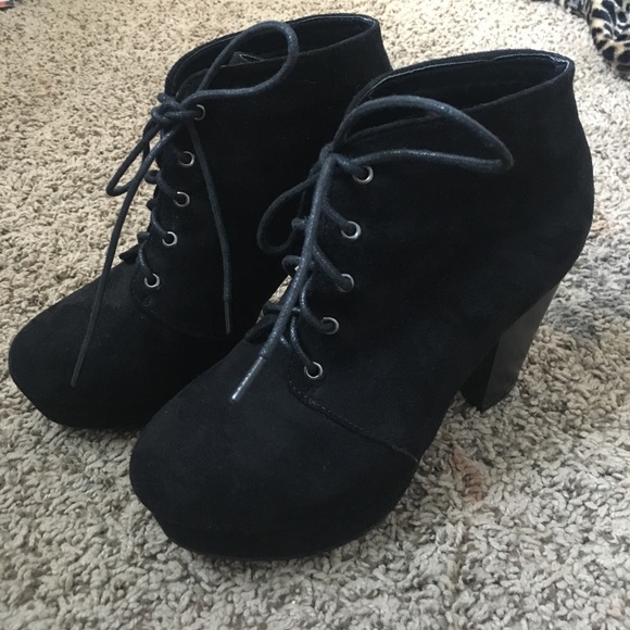 Like-New Suede Booties - Picture 1 of 5