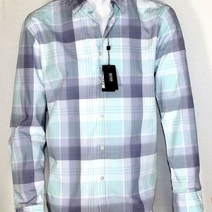 New Hugo Boss Men's Checked  SHIRT Ronni SZ XL