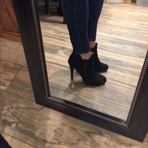 Size 7 black suede ankle booties