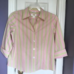 Talbotts blouse size 10. Elbow length sleeves.