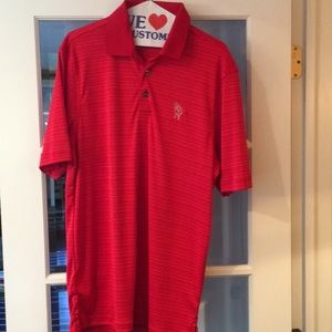 Ashworth red golf polo