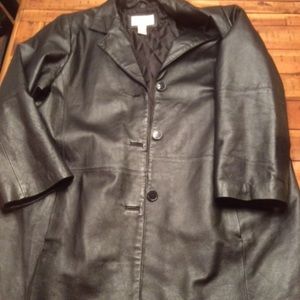 Venezia Real Leather Coat (long) size 20W