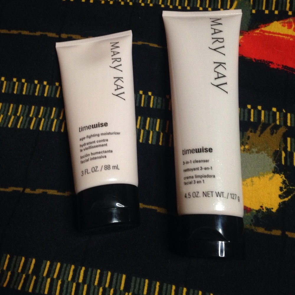 Time wise moisturizer and a 3-in-1 cleanser