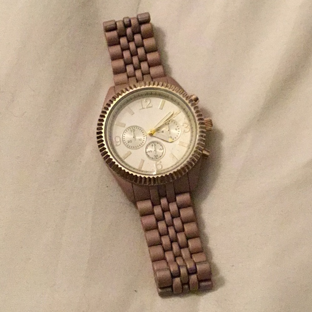 Dark rose gold watch