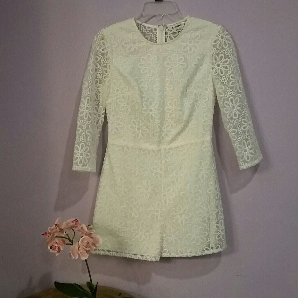 Bebe scallop lace romper
