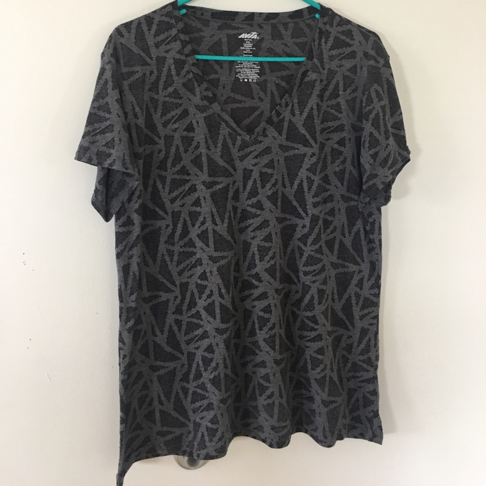 Grey and black workout tee