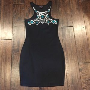 Little black dress with jewels