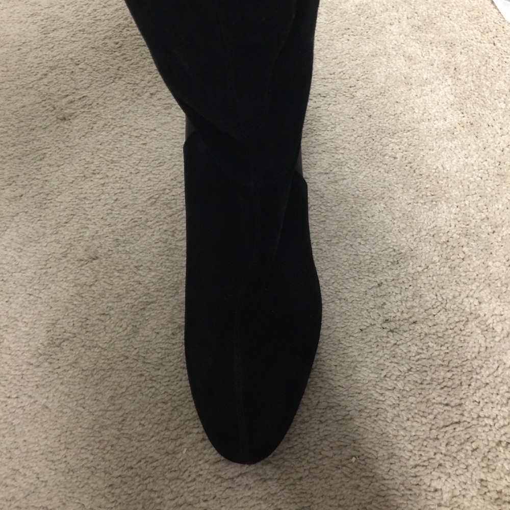 Black Suede And Python Print Boots. - image 3