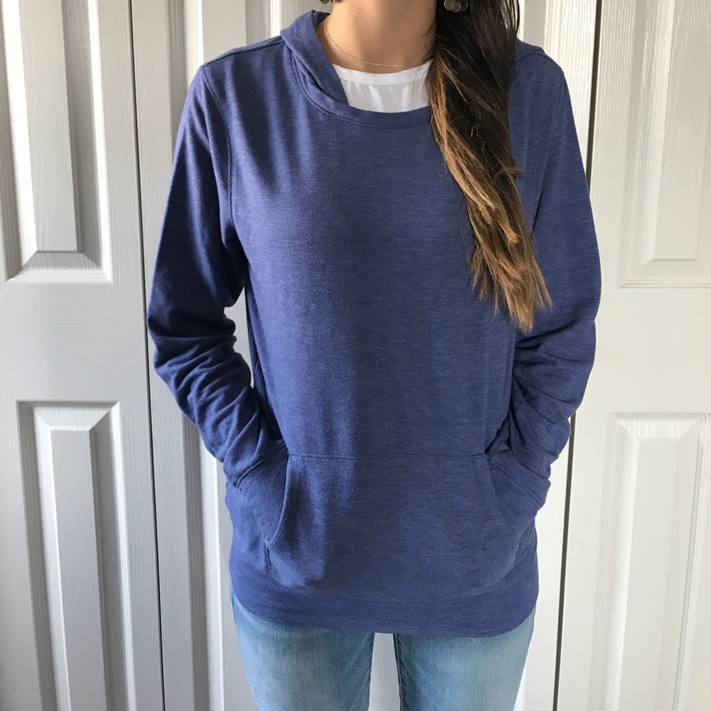 Lightweight Blue Hooded Sweater