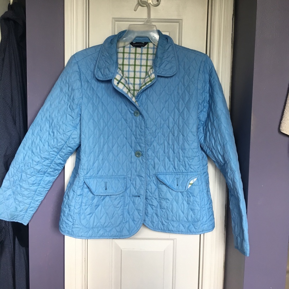 Lands End quilted jacket size 14/16 women's. - Picture 1 of 4