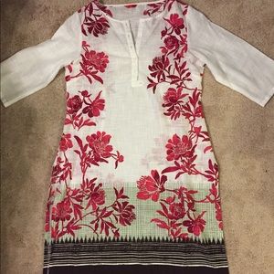 Pink and white Salwar Kameez