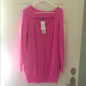 NWT sweater with cut out neck line