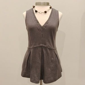 Sleeveless peplum style cotton tank- Anthropologie
