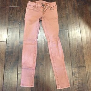 Rust denim jeans