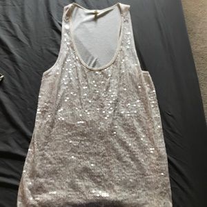 J Crew razor sequin cream tank
