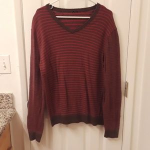 Red and grey  stripped sweat shirt