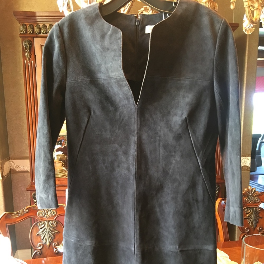 New with tags Tory Burch gorgeous Blue Sued Dress - Picture 2 of 4
