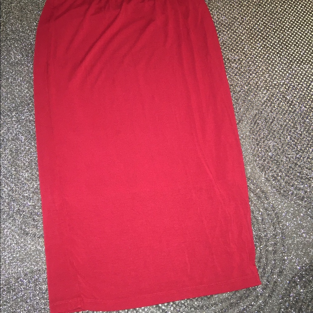 Red skirt