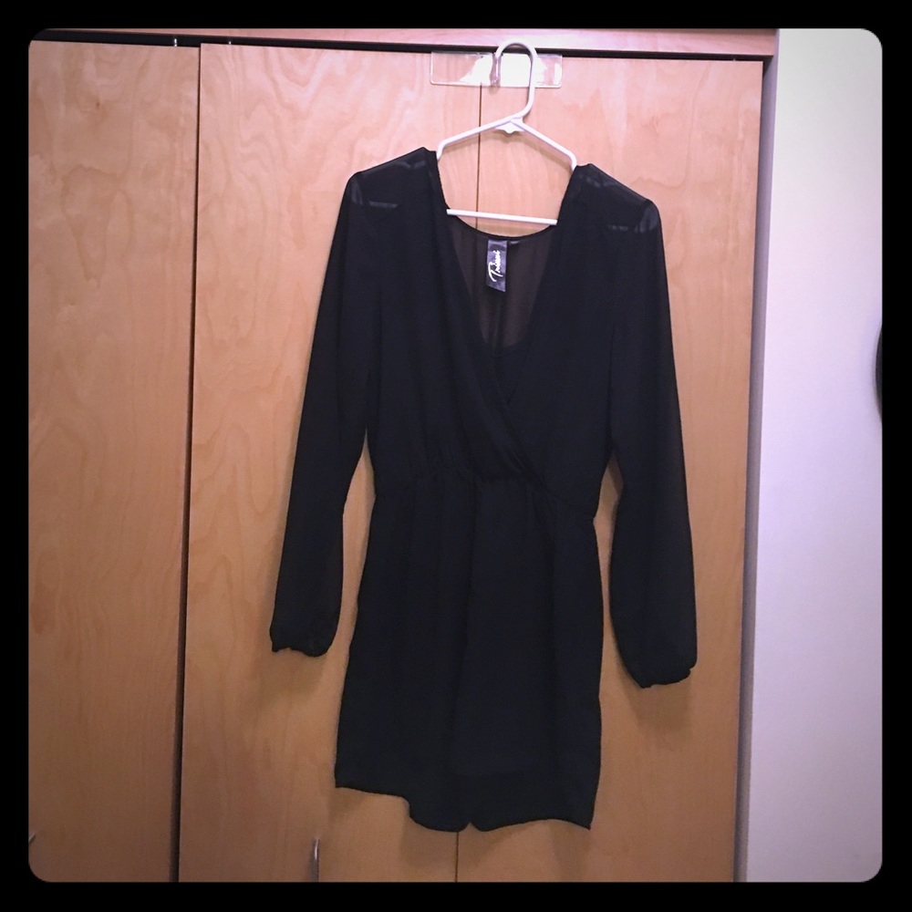 Black Long sleeve mini romper/jumpsuit size M