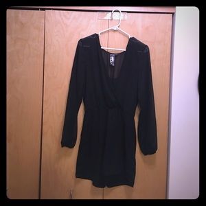 Black Long sleeve mini romper/jumpsuit size M