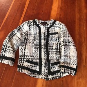 Knit exterior blazer